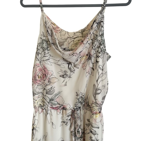 White House Black Market size Small White Floral Blouson Dress Wedding Party - Picture 4 of 10